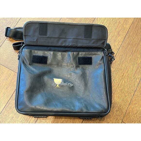 Vintage Presidents Cup Golf Travel Luggage Leather Laptop PGA Computer Bag (D) - Picture 8 of 10